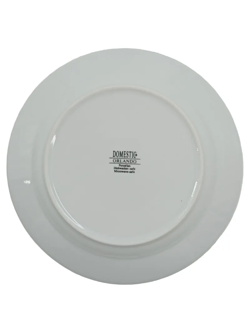 Domestic Orlando Essteller Kuchenteller 19 cm Porzellan Beige Blau Grafisch 2