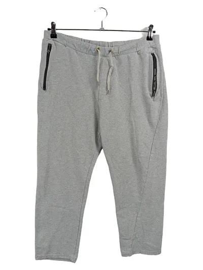 TESSENTIALS Herren Jogginghose Grau Gr. L Reißverschlusstaschen Sweatpants