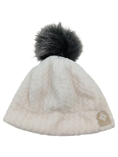 Columbia Damen Bommelmütze Kunstfell Weiß S/M Outdoor Wintermütze