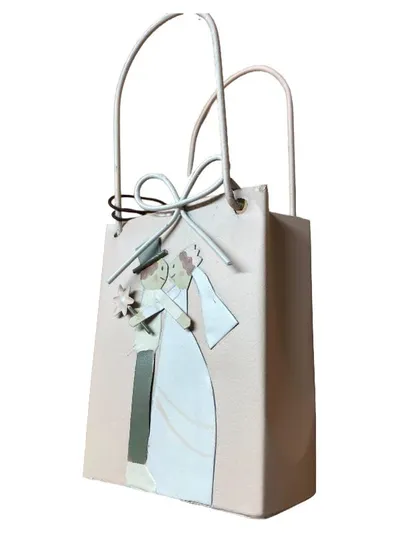 Baden Collection Geschenkbox Hochzeitspaar Bonbonniere Metall Beige 19x8cm Neu