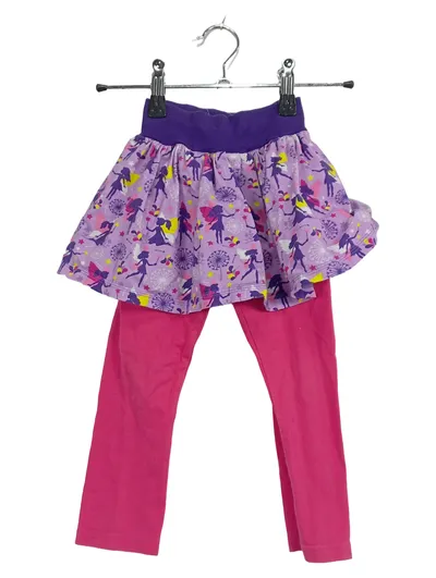 BABAUBA Mädchen Hosenrock Leggings Fee Muster Lila Pink Gr. 92