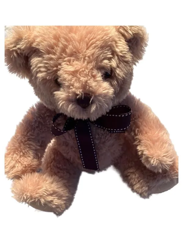 Aurora World Kuscheltier Teddybär Braun mit Schleife 21cm Plüschbär 1