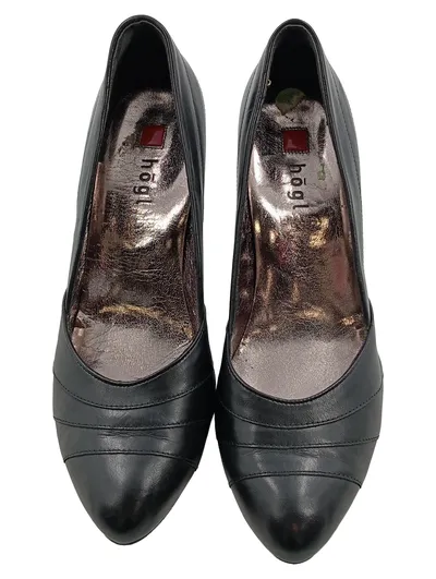 Högl Damen Pumps Leder Schwarz Gr. 40 Klassisch Business