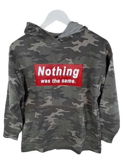 Zara Boys Kapuzenpullover Camouflage Gr. 152 Hoodie Grün Streetwear