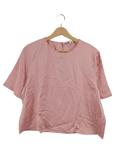 Stockh lm Studio Damen Bluse Rosa Gr. L Viskose Minimalistisch