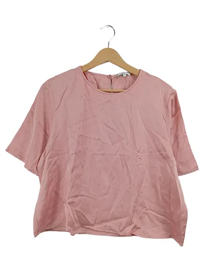 Stockh lm Studio Damen Bluse Rosa Gr. L Viskose Minimalistisch