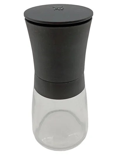 WMF Gewürzmühle Salzmühle Pfeffermühle Glas Kunststoff Schwarz 14cm