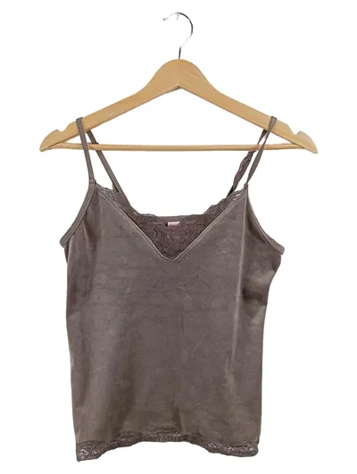 Hunkemöller Damen Top Spitze Camisole Gr. XS Braun Träger