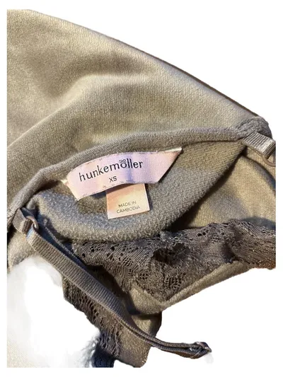 Hunkemöller Damen Top Spitze Camisole Gr. XS Braun Träger