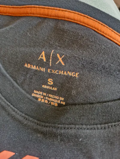 ARMANI EXCHANGE Herren T-Shirt Gr. 46, S Schwarz Skyline Print