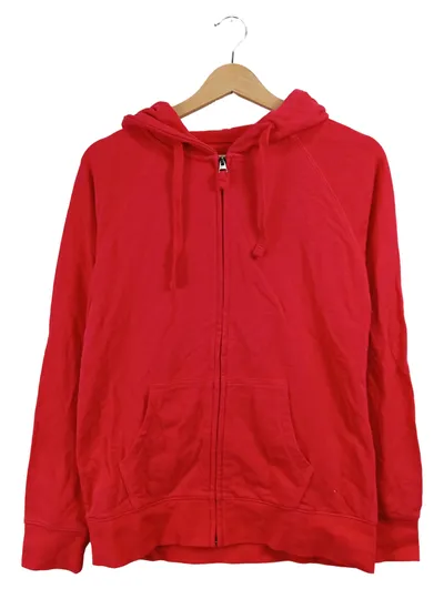 C&A THE BASICS Sweatjacke Rot Gr. 38 M Kapuze Reißverschluss