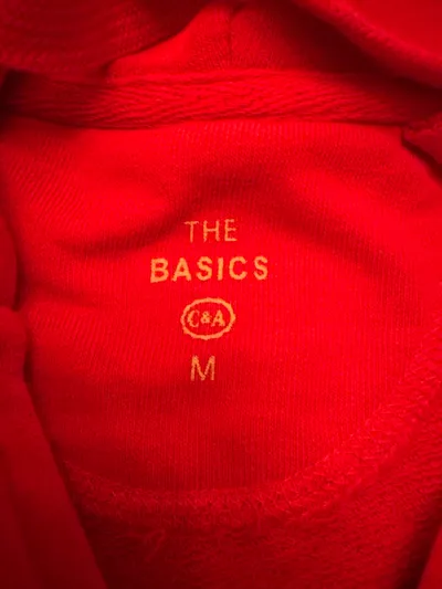 C&A THE BASICS Sweatjacke Rot Gr. 38 M Kapuze Reißverschluss