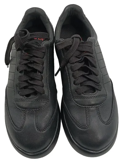 Camper Sneaker Low Damen Leder Schwarz Gr. 37 Schnürschuh Minimalistisch