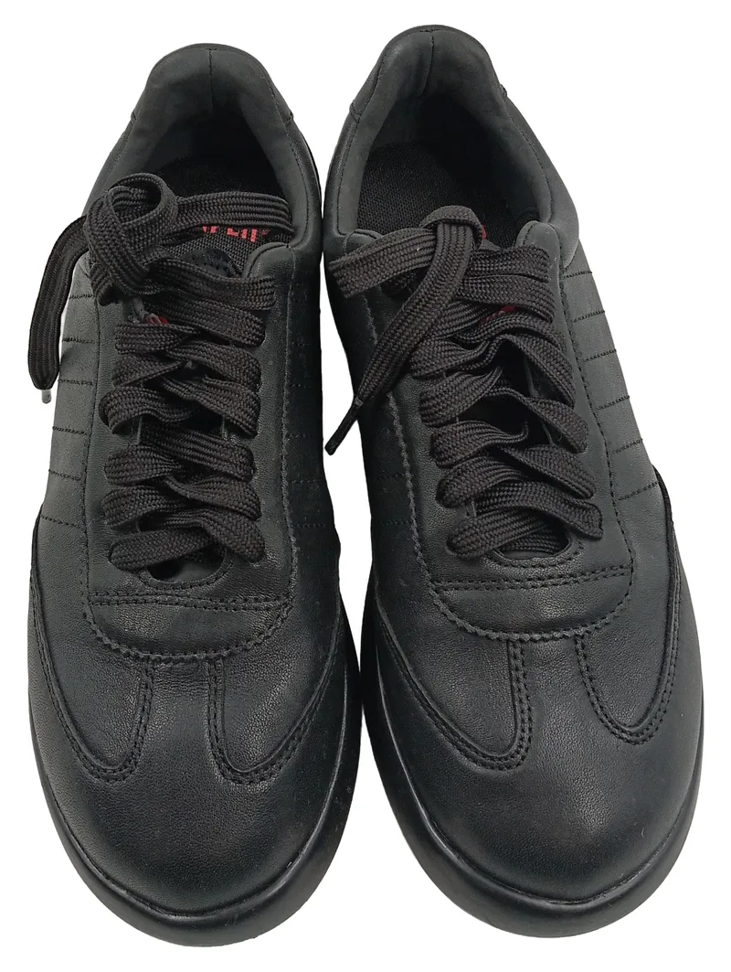 Camper Sneaker Low Damen Leder Schwarz Gr. 37 Schnürschuh Minimalistisch 2