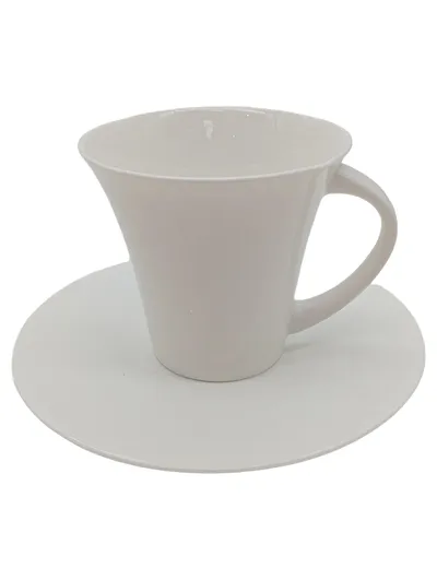 Crofton Classic Bone China Kaffeetasse mit Untertasse Weiß Porzellan 2017