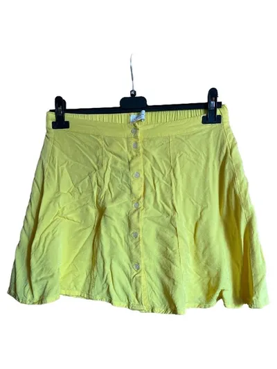 ARMEDANGELS Minirock Damen Gr. S Gelb Casual Knopfleiste