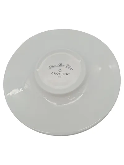 Crofton Kaffeetasse mit Untertasse Classic Bone China Porzellan Weiß 250ml