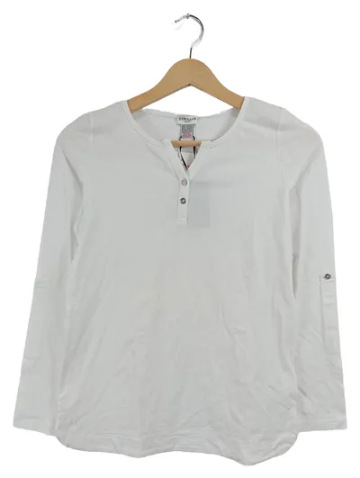 Cyrillus Paris Langarmshirt Kinder Gr. 152 Weiß Baumwolle Basic NEU