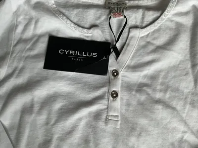 Cyrillus Paris Langarmshirt Kinder Gr. 152 Weiß Baumwolle Basic NEU