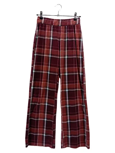 Hunkemöller Damen Schlafhose Pyjamahose kariert Rot XS Flanell