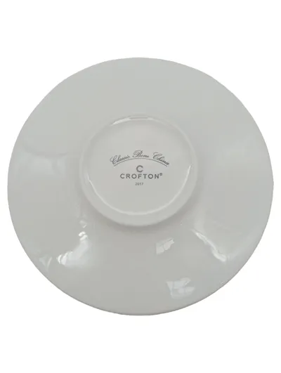 Crofton Kaffeetasse mit Untertasse Classic Bone China Porzellan Weiß 250ml