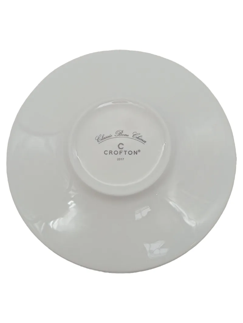 Crofton Kaffeetasse mit Untertasse Classic Bone China Porzellan Weiß 250ml 2