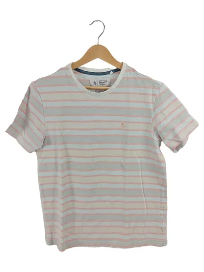 Original Penguin Herren T-Shirt Gr. 48/M Mehrfarbig Gestreift Baumwolle