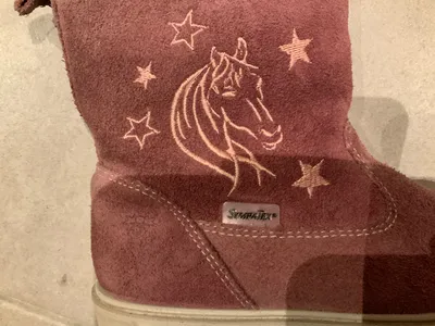 PEPINO Sympatex Stiefel Mädchen Gr. 28 Rosa Einhorn gefüttert Wildleder