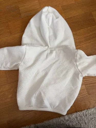 Newbie Strickjacke Teddy-Motiv Kapuze Weiß Gr. 62 Kinder