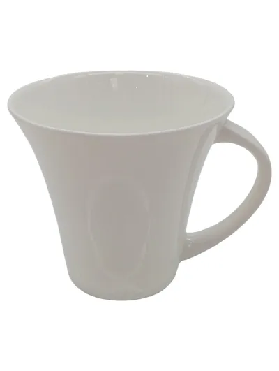 Crofton Kaffeetasse mit Untertasse Classic Bone China Porzellan Weiß