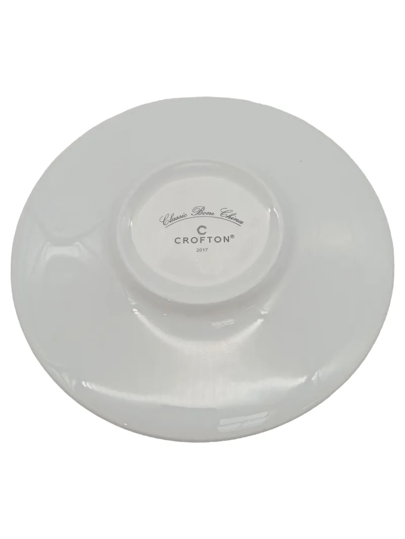 Crofton Kaffeetasse mit Untertasse Classic Bone China Porzellan Weiß 2