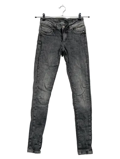 Miracle of Denim Damen Jeans Slim Fit Grau Gr. W26