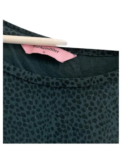 Hunkemöller Damen T-Shirt Gr. M Petrol Tierdruck Joie de Vivre Casual