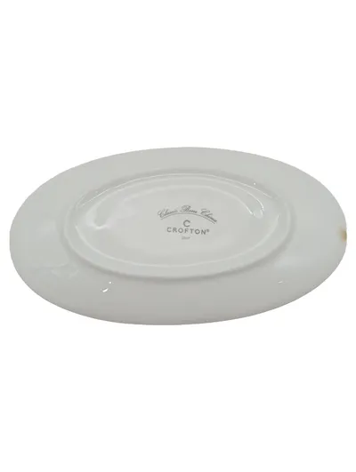 Crofton Sauciere Soßenkännchen mit Untertasse Classic Bone China Weiß