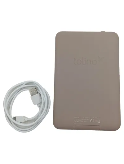 Tolino Page eBook Reader 6 Zoll E-Ink Beige mit USB Kabel