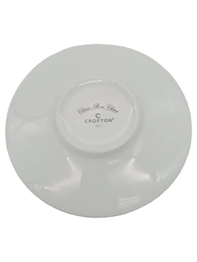 Crofton Kaffeetasse mit Untertasse Classic Bone China Porzellan Weiß
