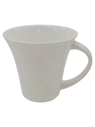 Crofton Kaffeetasse mit Untertasse Classic Bone China Porzellan Weiß 250ml