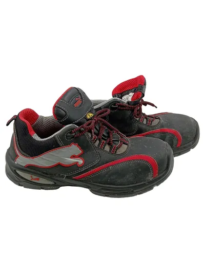PUMA Sicherheitsschuhe Herren Arbeitsschuhe Gr. 43 Schwarz Rot ESD