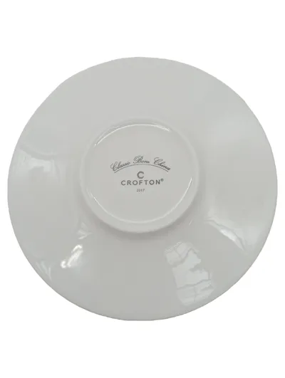 Crofton Kaffeetasse mit Untertasse Classic Bone China Porzellan Weiß