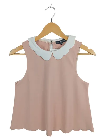 Daisy Street Damen Bluse Top Rosa Peter Pan Kragen Gr. 38 M