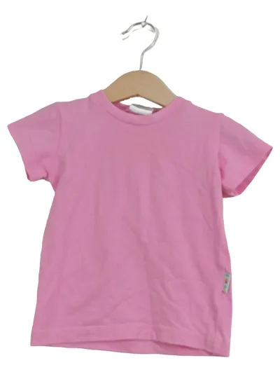 BABAUBA Kinder T-Shirt Mädchen Gr. 80 Rosa Basic Kurzarm