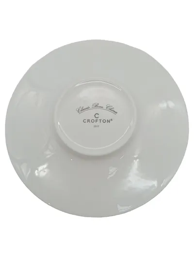 Crofton Kaffeetasse mit Untertasse Classic Bone China Porzellan Weiß