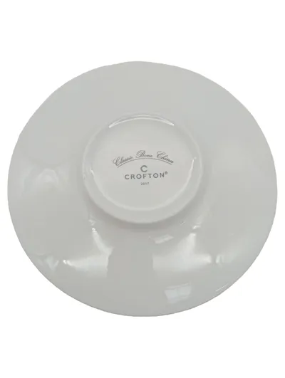 Crofton Kaffeetasse mit Untertasse Classic Bone China Porzellan Weiß 250ml