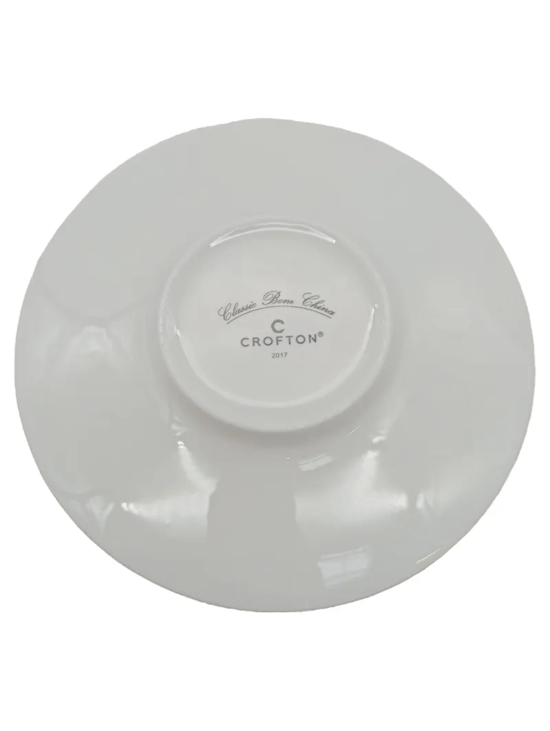 Crofton Kaffeetasse mit Untertasse Classic Bone China Porzellan Weiß 250ml 2