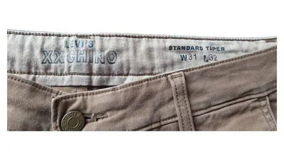 Levi's XX Chino Herren Stoffhose W31 L32 Standard Taper Braun Baumwolle