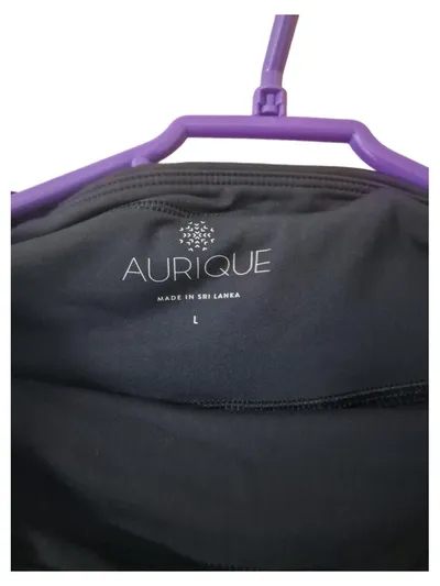 AURIQUE Damen Sport Leggings Sporthose Schwarz Größe L Seitentaschen