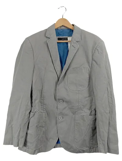 Aldo Colitti Herren Sakko Gr. 50 L Grau Casual Baumwolle Blazer