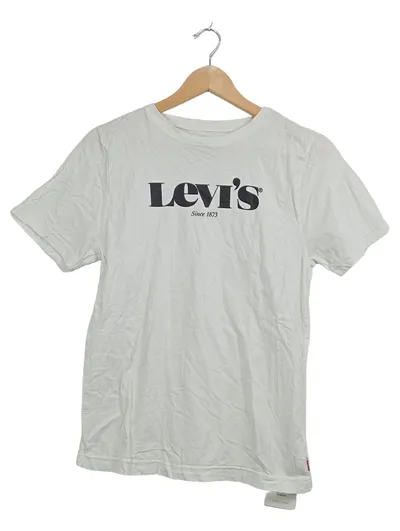 Levi's T-Shirt Kinder Gr. 176 Weiß Logo-Print Kurzarm Baumwolle