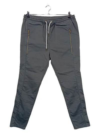 QIÉRO! Damen Jogginghose Gr. 42/XL Grau Stretch Reißverschlusstaschen