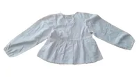 beatwear Mädchen Bluse Langarm Weiß Gr. 152 Peplum Knopfleiste 3